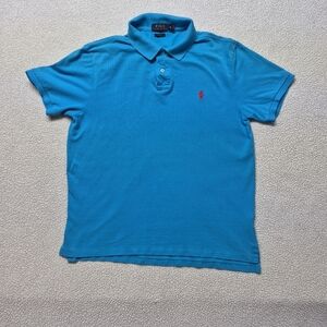 Polo by Ralph Lauren Turquoise Short-Sleeve Polo with Red Logo